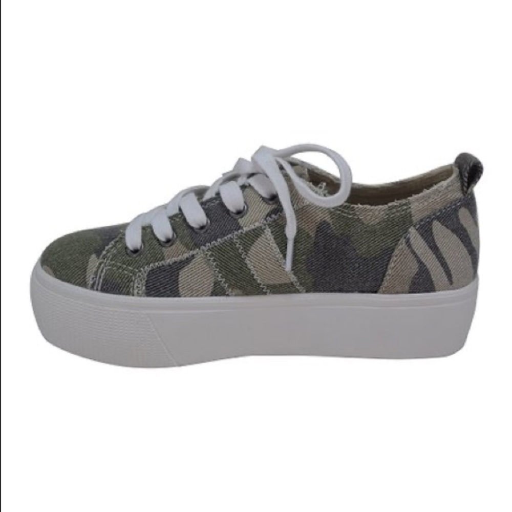 JELLYPOP COMFORT Green Camouflage Newstar Platform Sneaker Size 10 - Picture 2 of 14